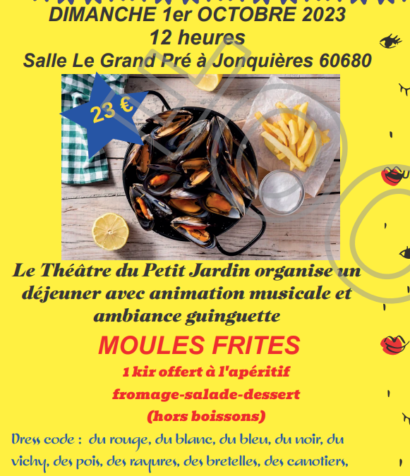 MOULES FRITES AVEC AMBIANCE GUINGUETTE 1e OCTOBRE 2023