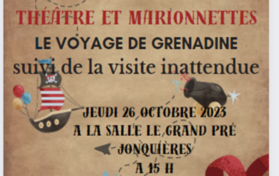 SPECTACLE POUR ENFANTS -Théâtre et marionnettes 26 octobre 2023