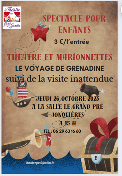 SPECTACLE POUR ENFANTS -Théâtre et marionnettes 26 octobre 2023