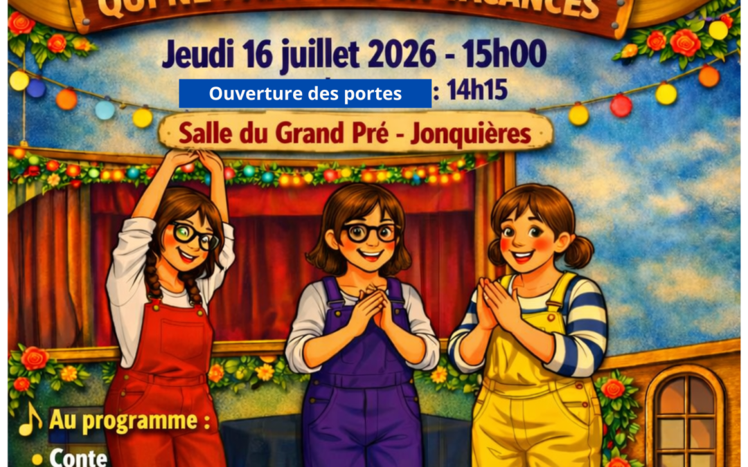 SPECTACLE LE 16 JUILLET A JONQUIÈRES SALLE LE GRAND PRÉ, CONTE, THÉÀTRE, MARIONNETTES.